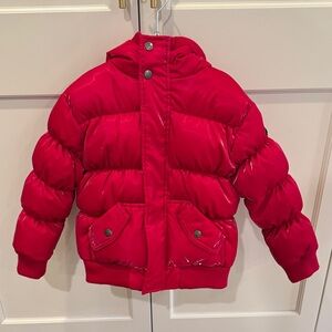 Appaman Girls Deep Pink Puffer Coat Jacket Size 5 | Duck Down Feather Fill Coat